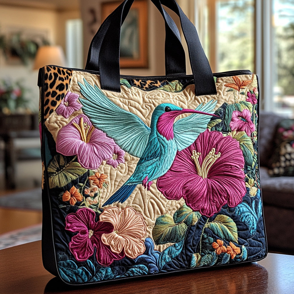Hummingbird Garden Quilted Tote Bag Perfect Shoulder Bag Good Mothers Day Gift Ideas