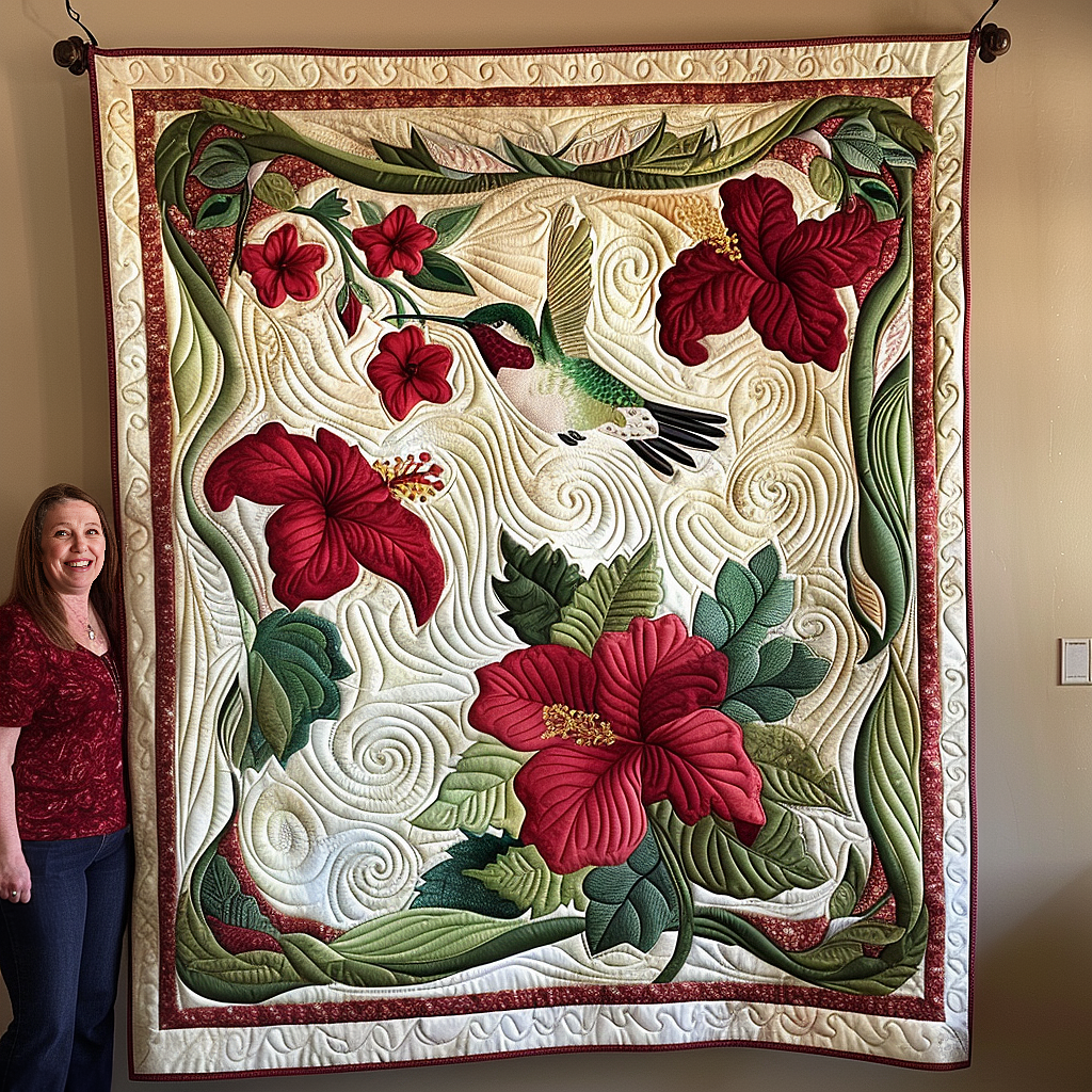 Hummingbird Haven Quilted Blanket Nice Bed Sheet Sets Hummingbird Gifts For Women