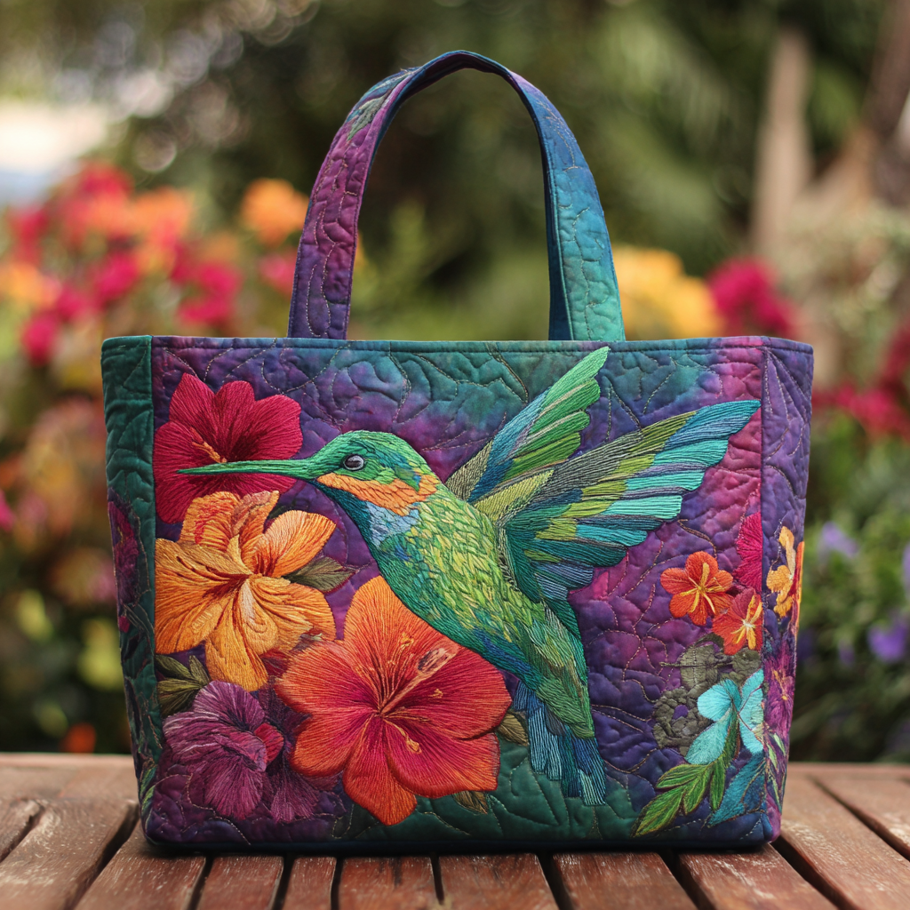 Hummingbird Wings Quilted Tote Bag Trendy Shoulder Bags Mother's Day Gifts For Grandma