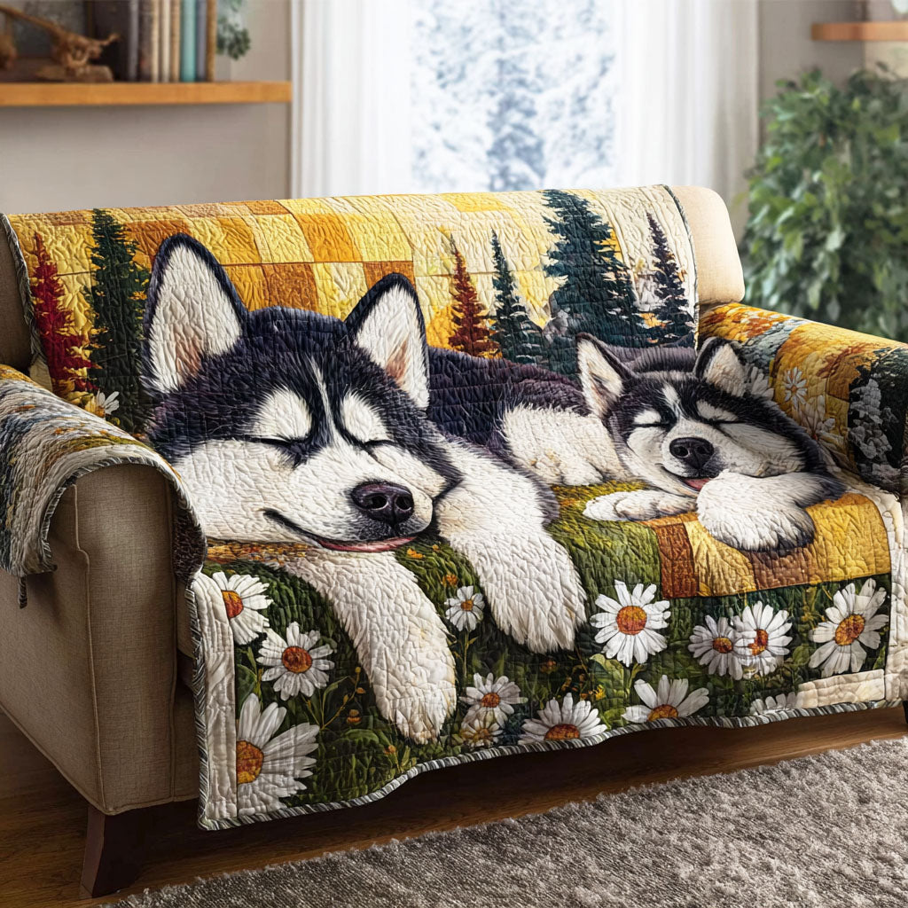 Husky Love Quilted Sofa Cover Best Slipcovered Sofas Perfect Father's Day Gifts