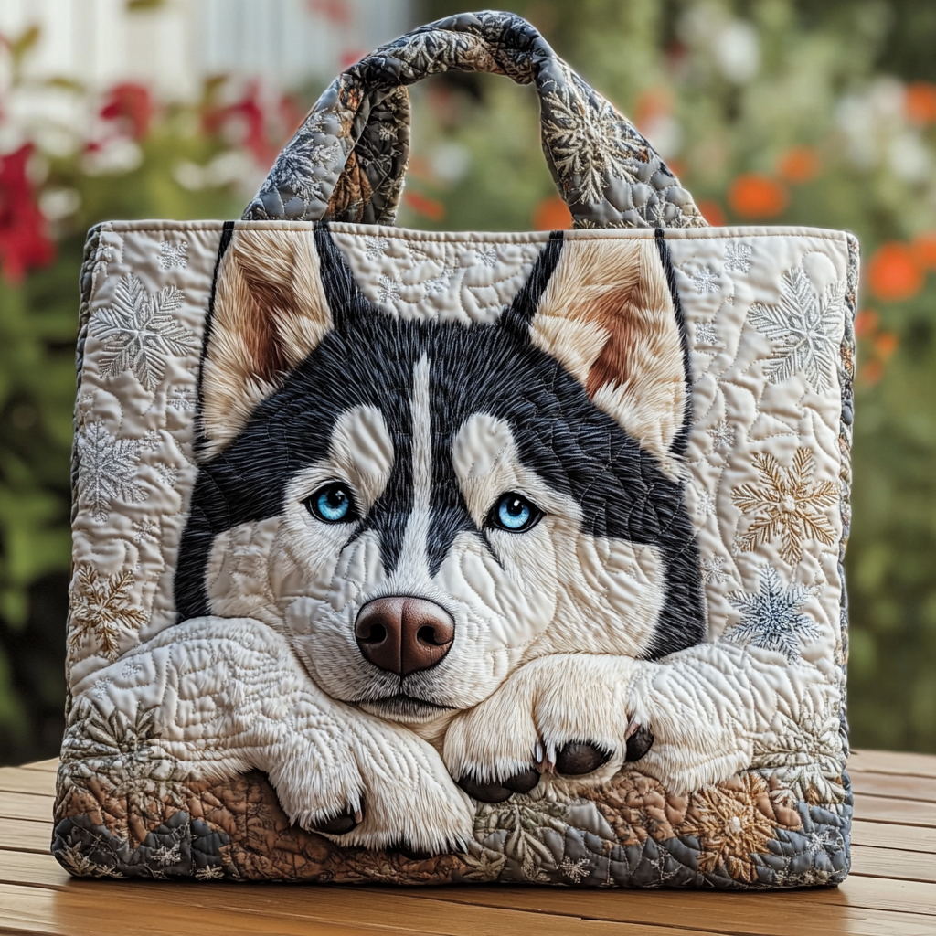 Husky Whisper Quilted Tote Bag Best Shoulder Bags For Everyday Special Mothers Day Gift