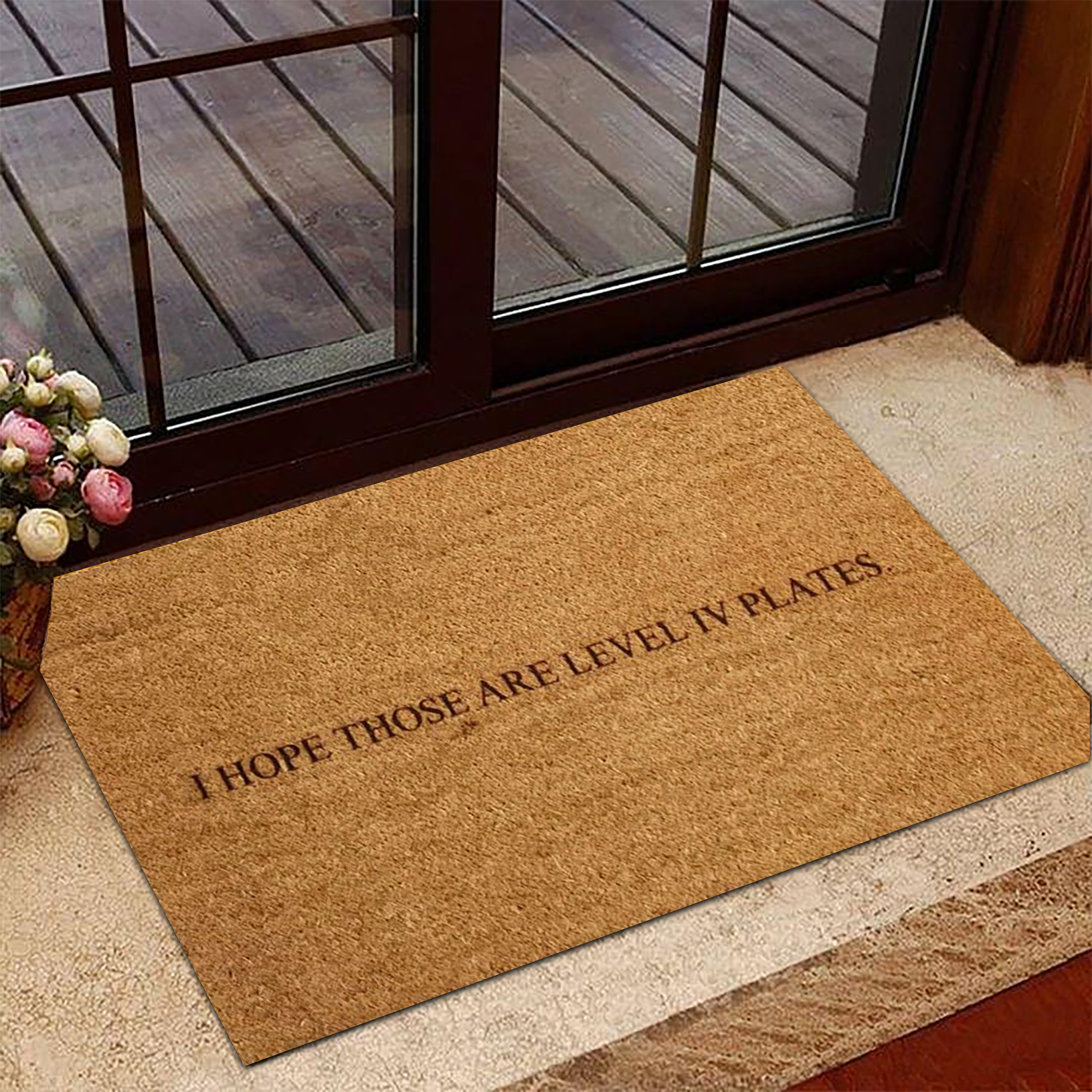 I Hope Those Are Level Iv Plates Doormat Front Door Mat Indoor Gift Ideas - Image 3