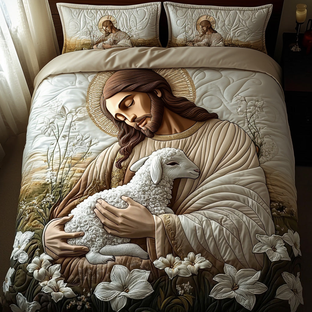 In His Arms Quilted Bedding Set Bedroom Decor Ideas Christian Gifts For Ladies