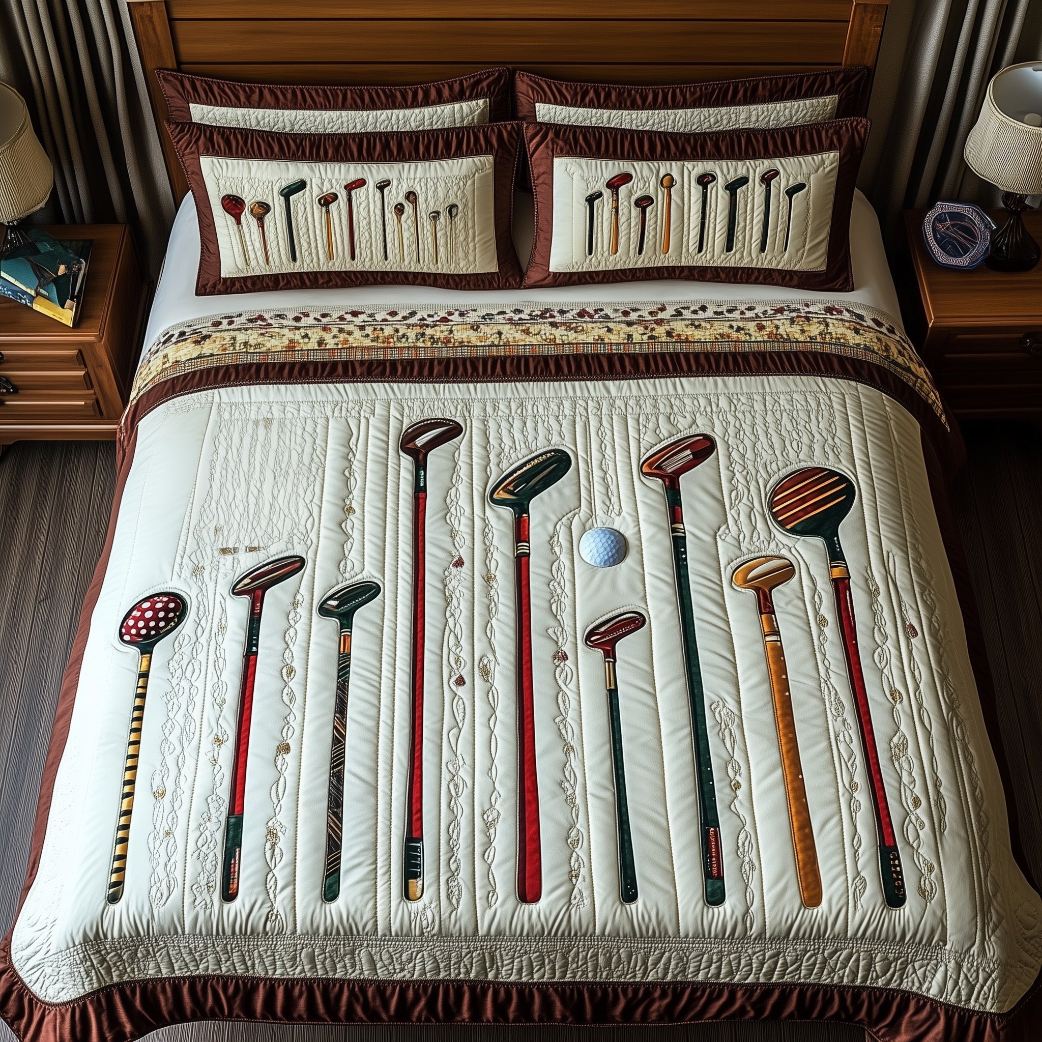 In the Golf Bag Quilted Bedding Set Best Bedding Sets Golf Christmas Presents