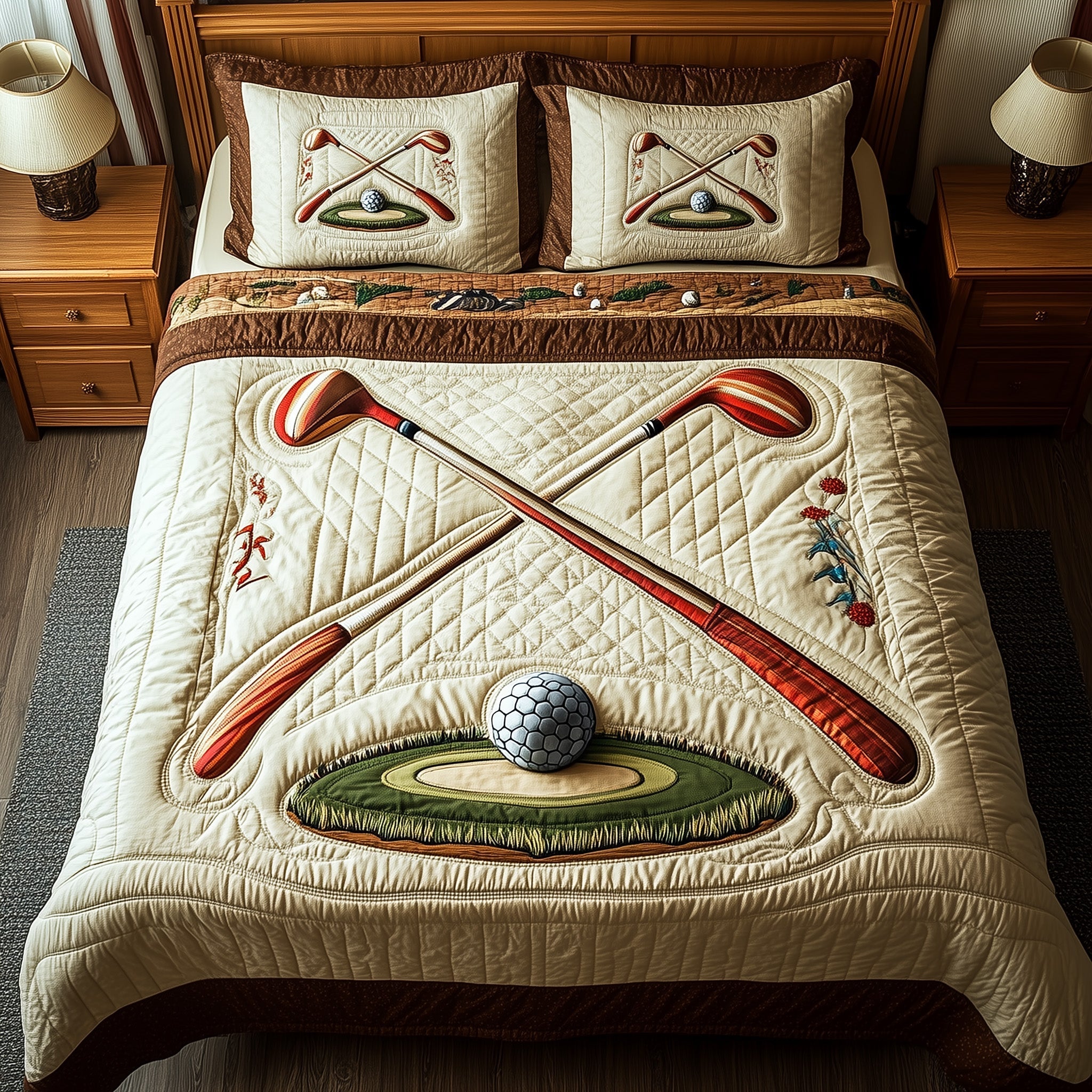 In the Golf Bag Quilted Bedding Set Unique Sheet Sets Golf Presents For Dad