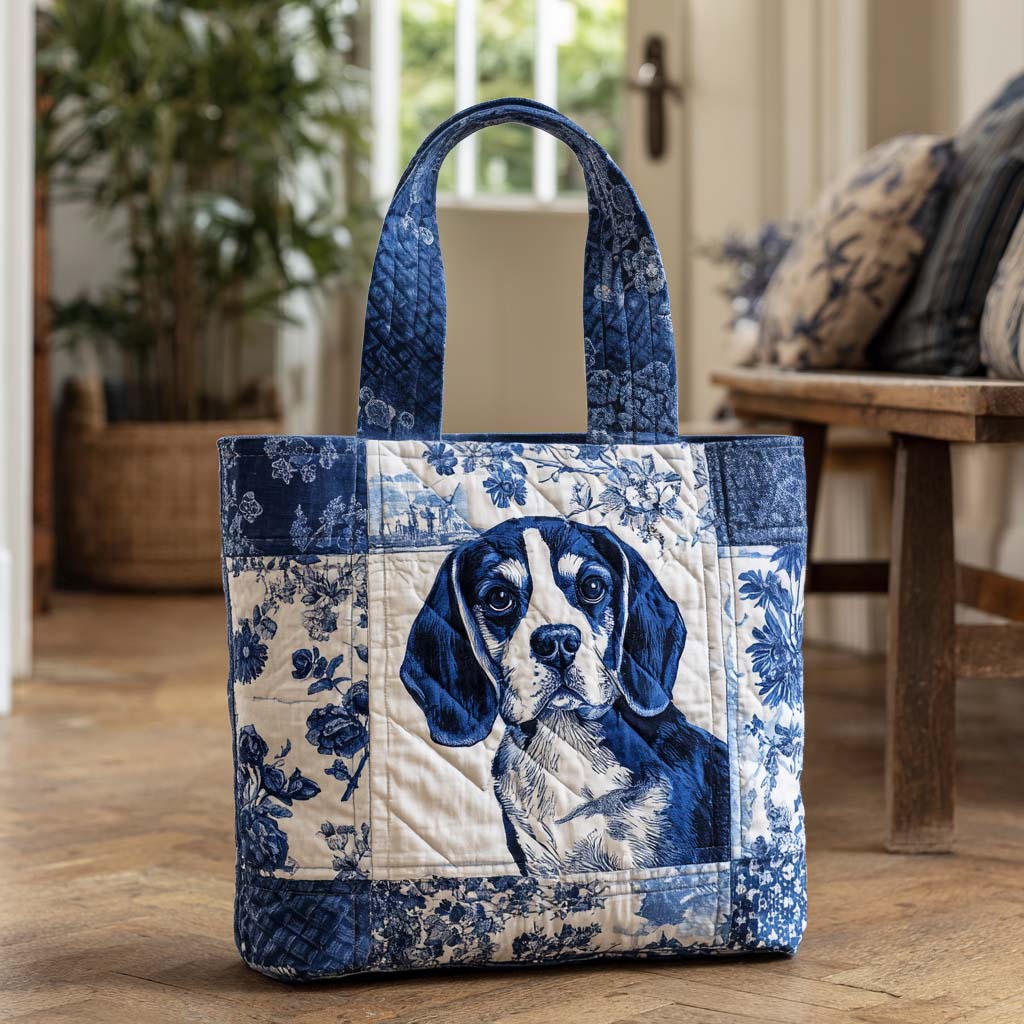Indigo Beagle Spirit Quilted Tote Bag Good Shoulder Bags Special Present For Mum