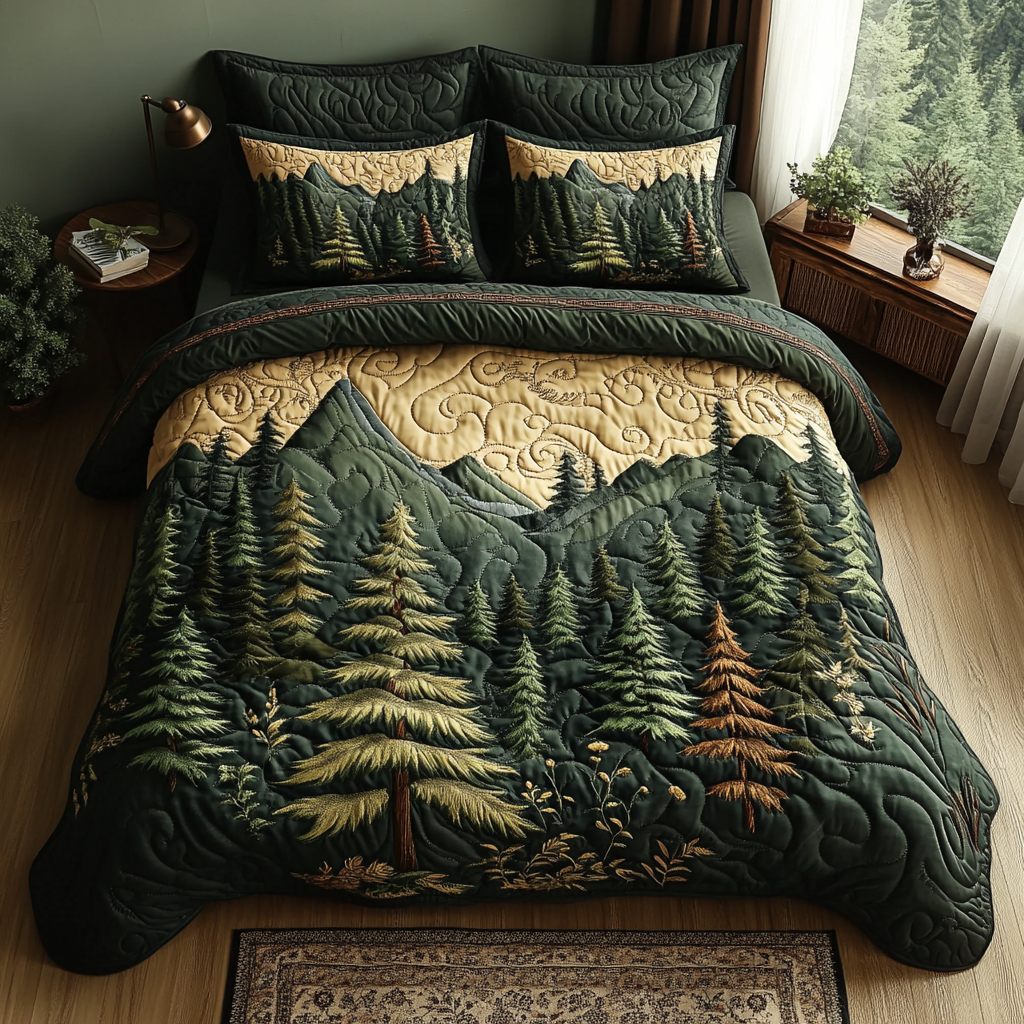 Into the Pines Quilted Bedding Set Best Bedding Sets Best Mother's Day Gifts For First Time Mom