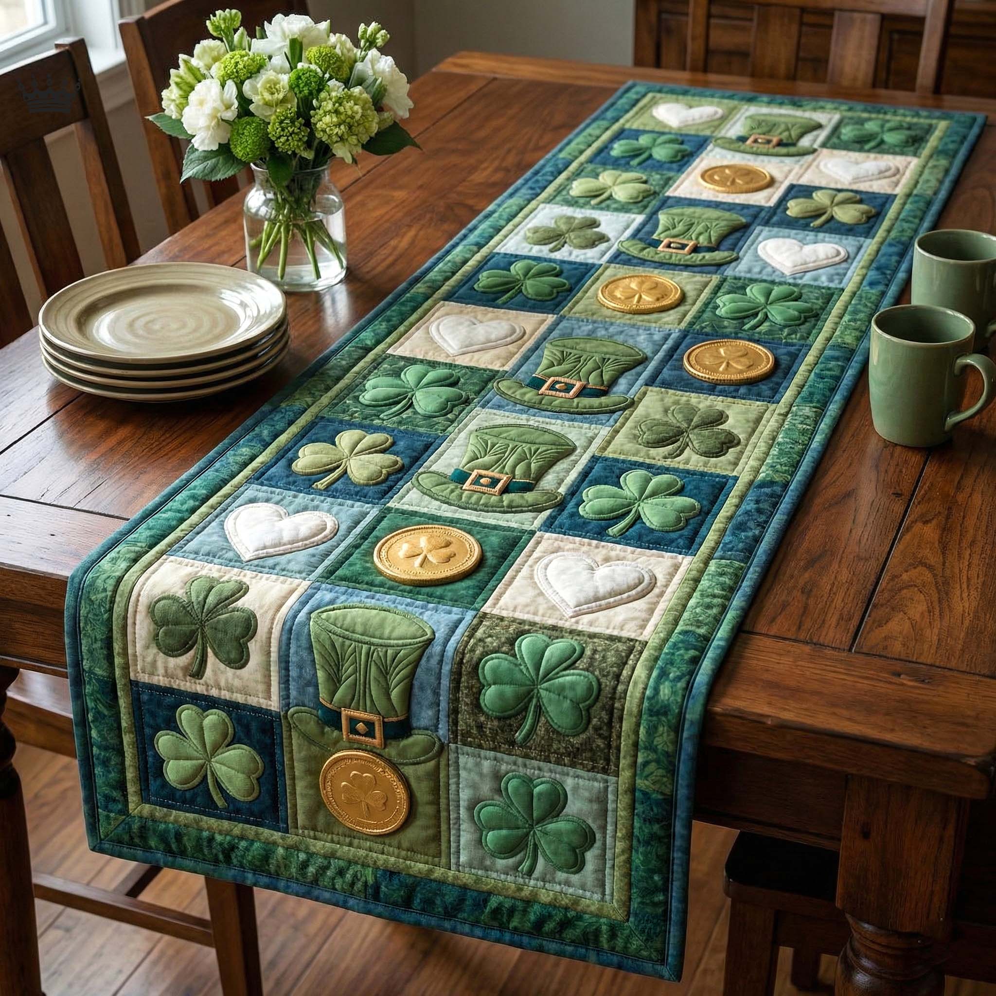 Irish Blessing Quilted Table Runner Dining Room Decor Ideas St Patricks Day Gifts For Teens