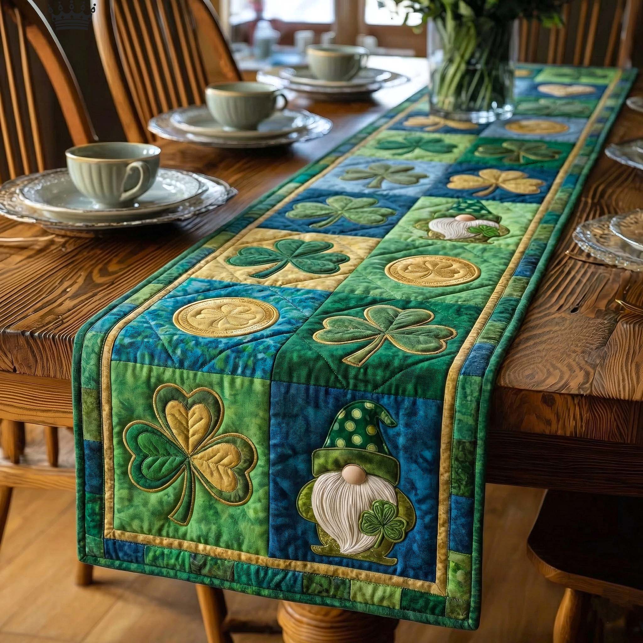 Irish Blessing Quilted Table Runner Kitchen Table Decor Ideas St Patrick's Day Gifts For Women