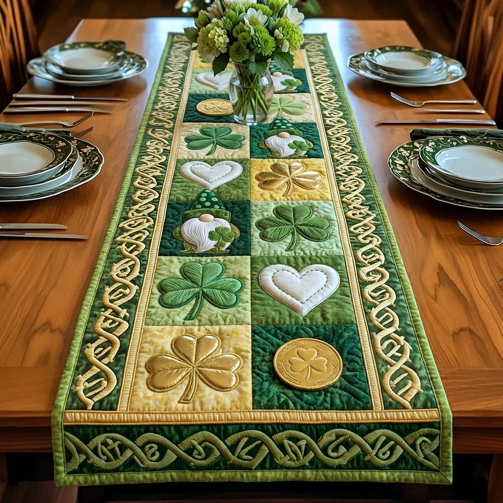 Irish Blessing Quilted Table Runner Kitchen Table Decor St Patrick's Day Gifts For Adults