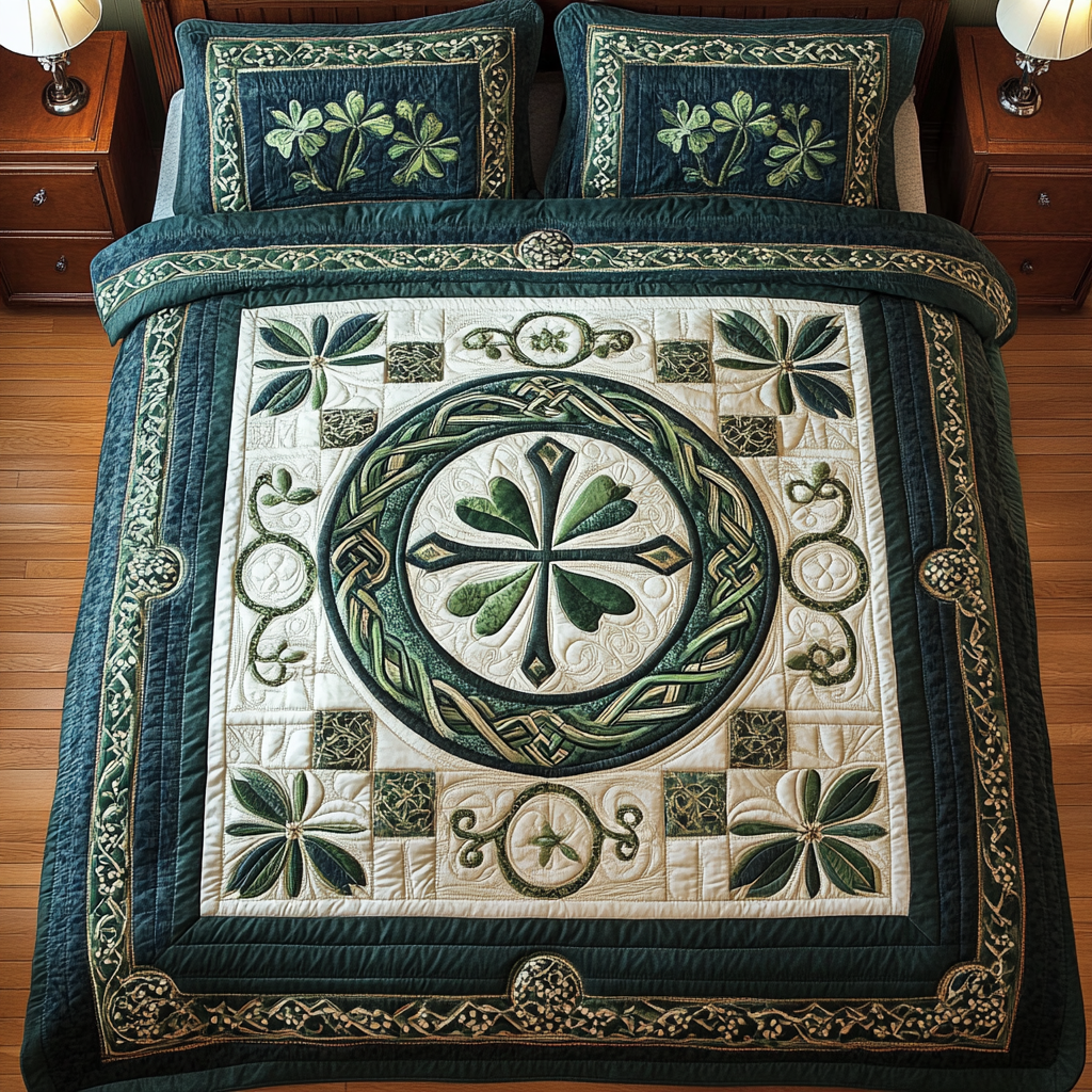 Irish Heritage Quilted Bedding Set Unique Bed Sheets Unique Gifts For Mom