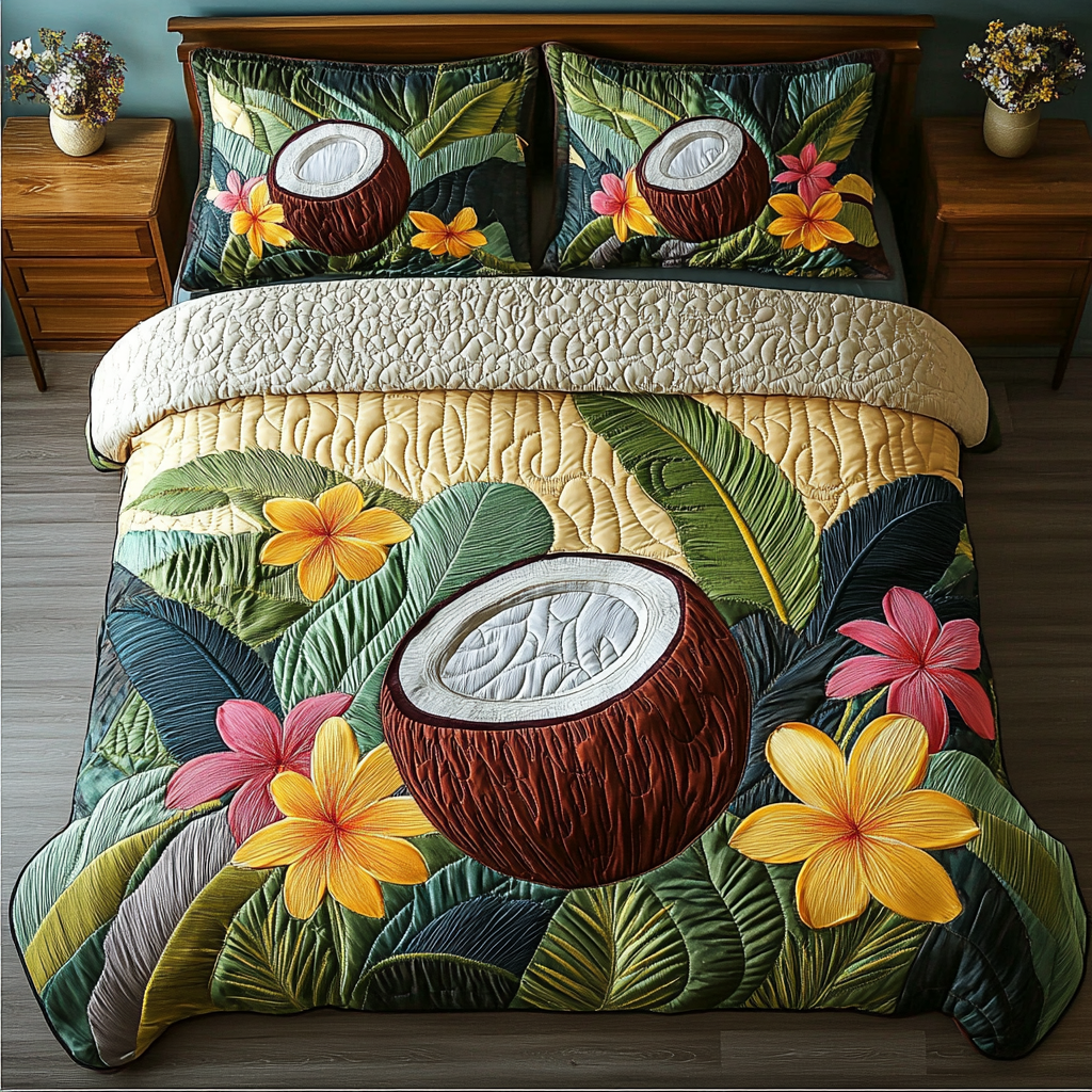 Island Breeze Quilted Bedding Set Cool Bedroom Decor Cool Gifts For Dad