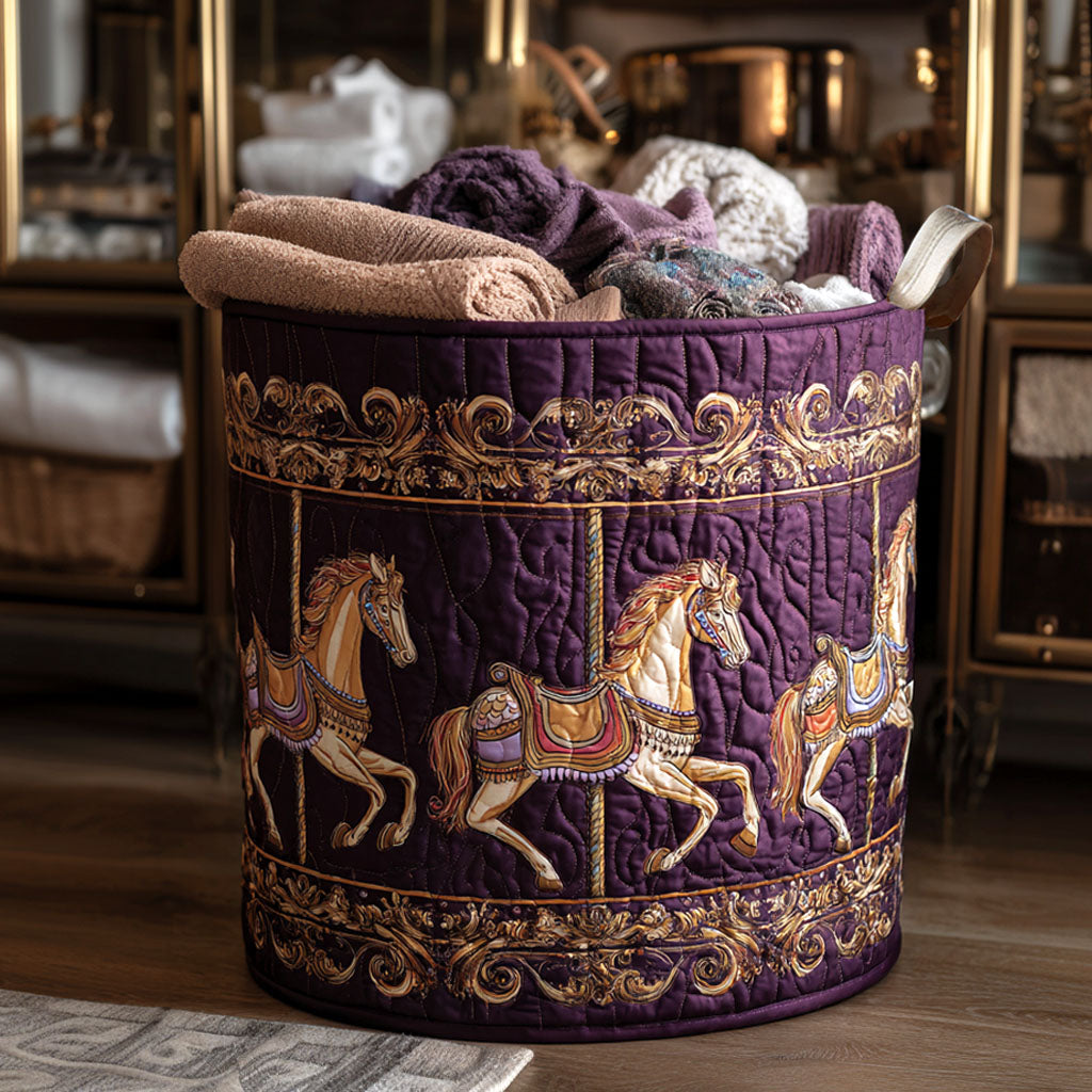 Ivory Hymn Quilted Laundry Basket Farmhouse Laundry Hamper Christmas Gift For Grandma