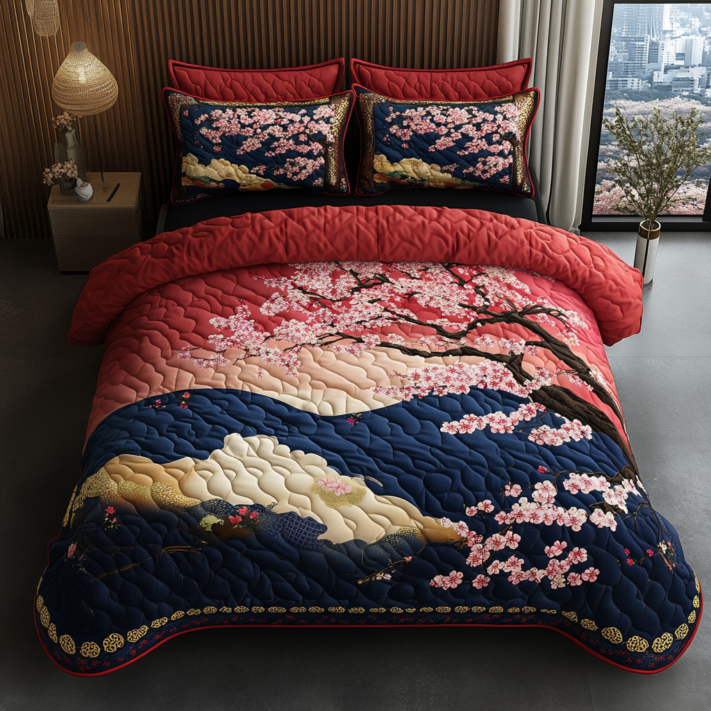 Japanese Style Quilted Bedding Set Cute Room Decor Father's Day Gifts For Son In Law