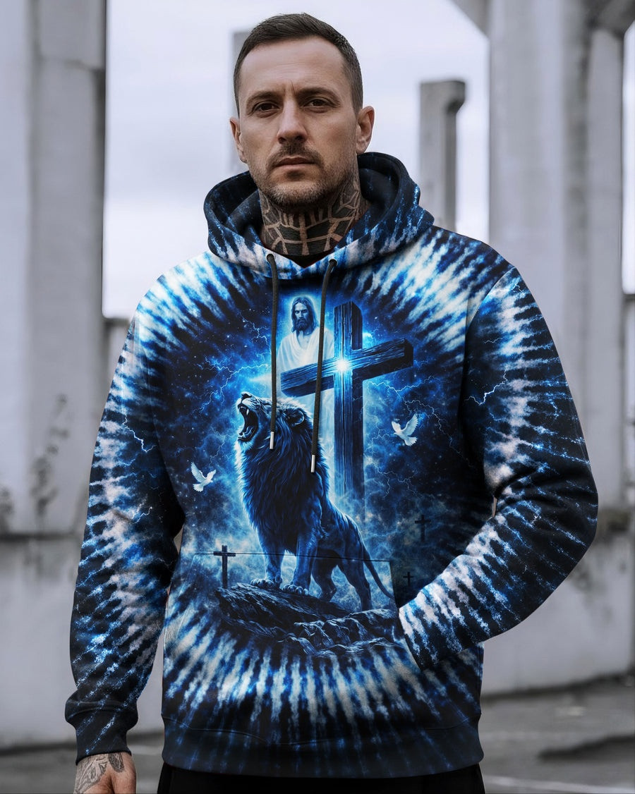 Jesus Dropped The Charges Lion Swirl Men's Tie Dye Hoodie Clothes Special Gift Ideas