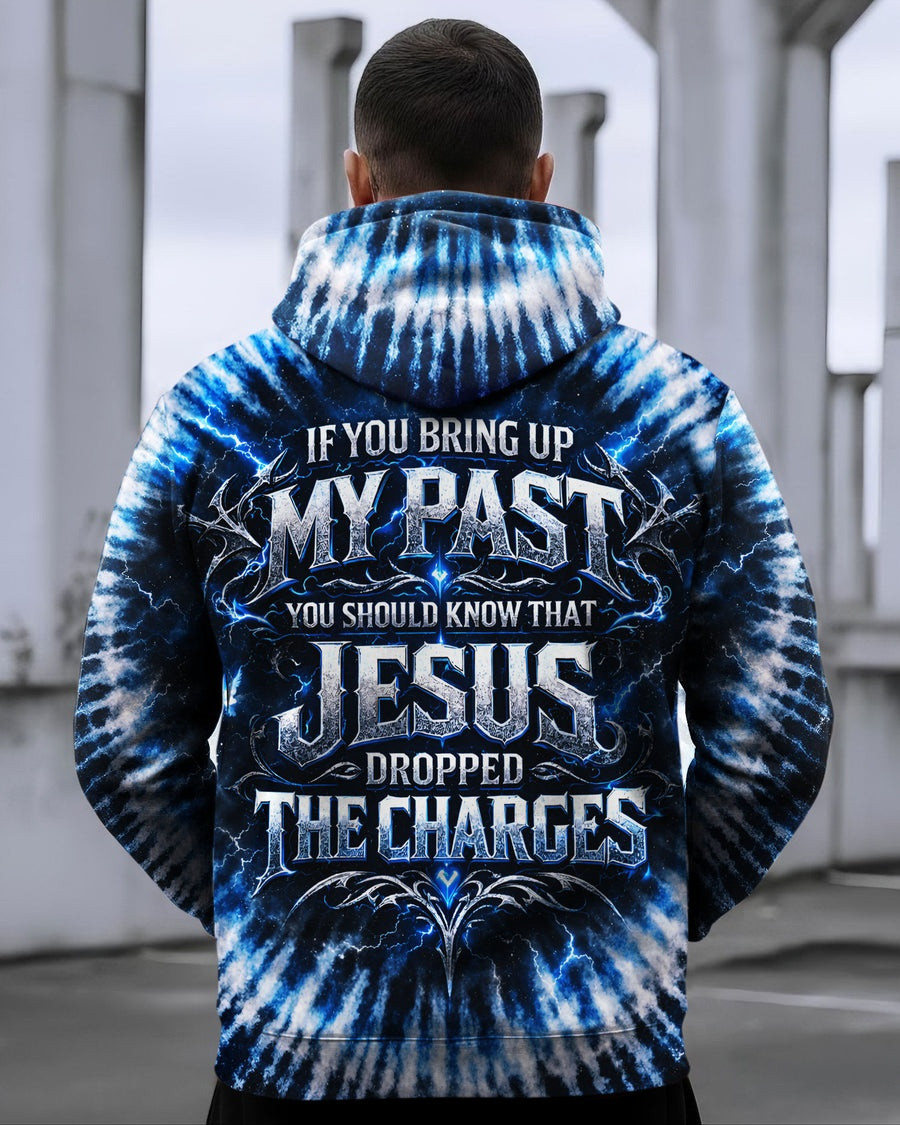 Jesus Dropped The Charges Lion Swirl Men's Tie Dye Hoodie Clothes Special Gift Ideas - Image 2