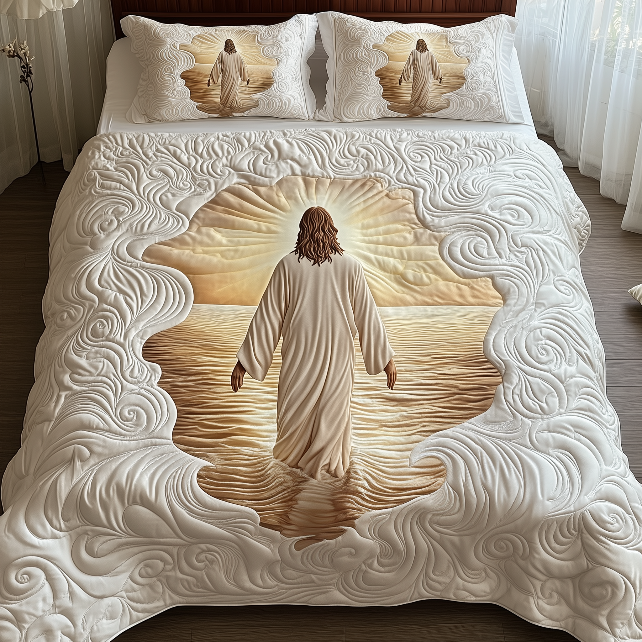 Jesus Quilted Bedding Set Great Sheet Sets Presents For Christians