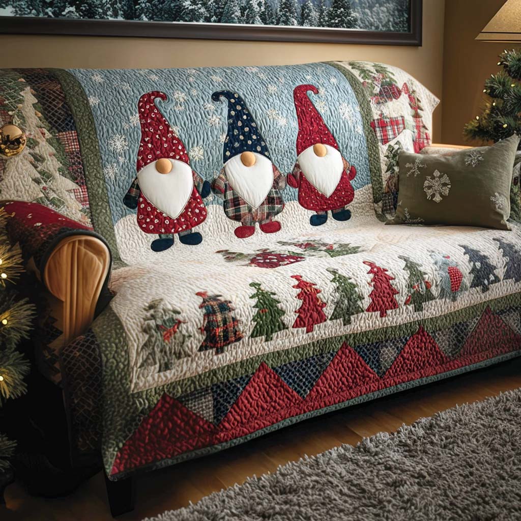 Jolly Good Time Quilted Sofa Cover Christmas Decorations Indoor Suggestions For Family Christmas Gifts