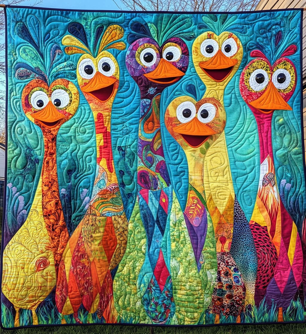 Joyful Duck Town Quilted Blanket Boho Bedroom Furniture Mother's Day Gift Ideas