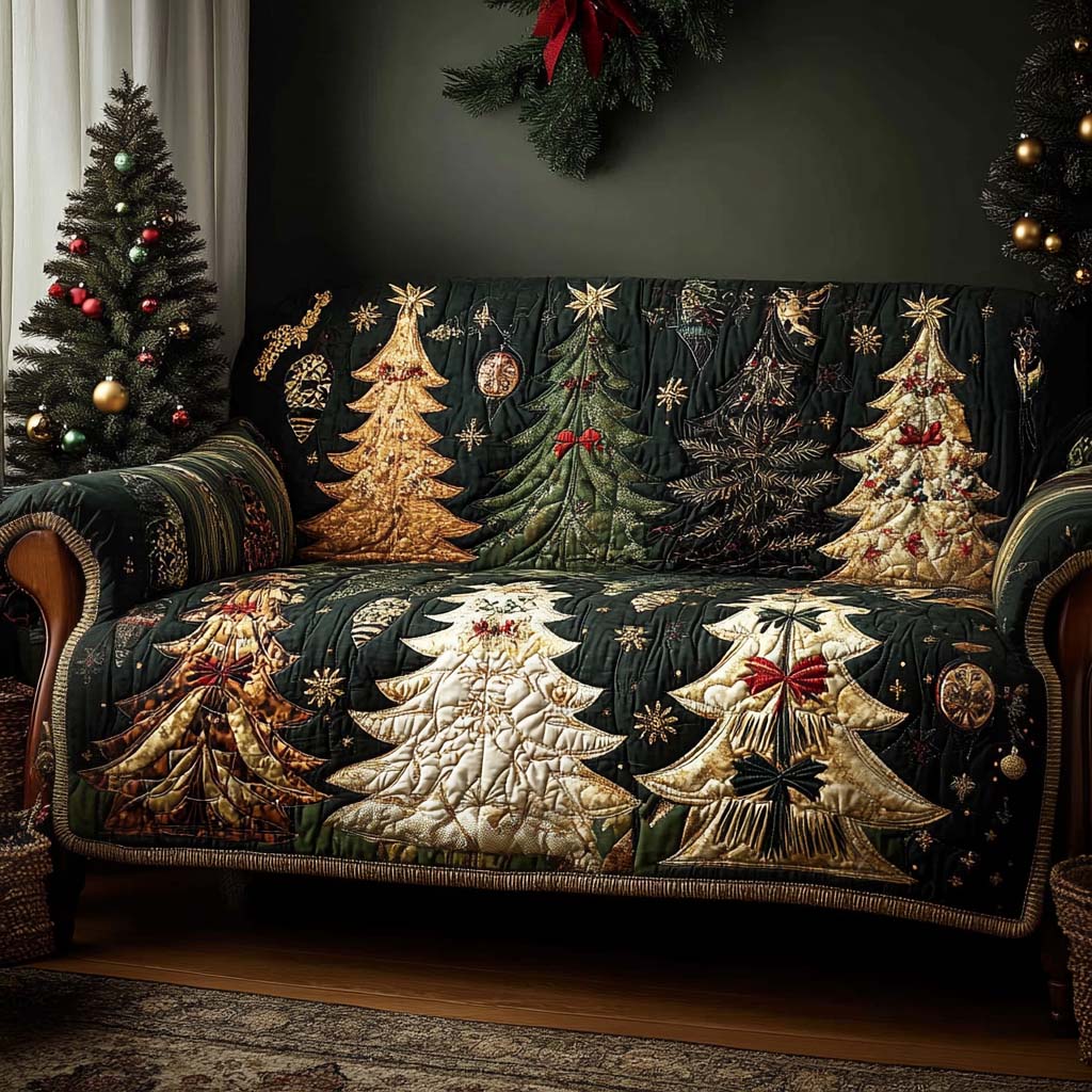 Joyful Heart Quilted Sofa Cover Sofa Chair Covers Christmas Presents For Dad