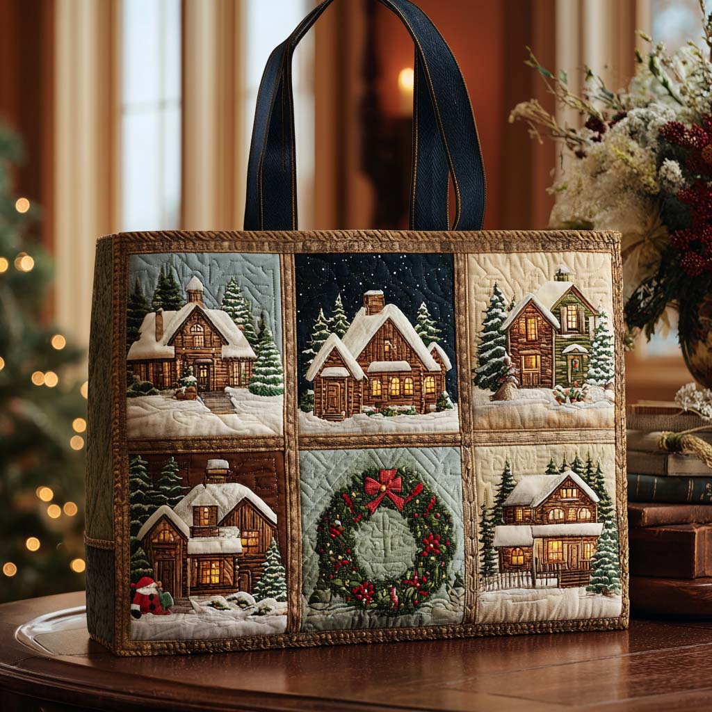 Joyful Spirit Quilted Tote Bag Trendy Bags For Women Christmas Gifts For My Wife