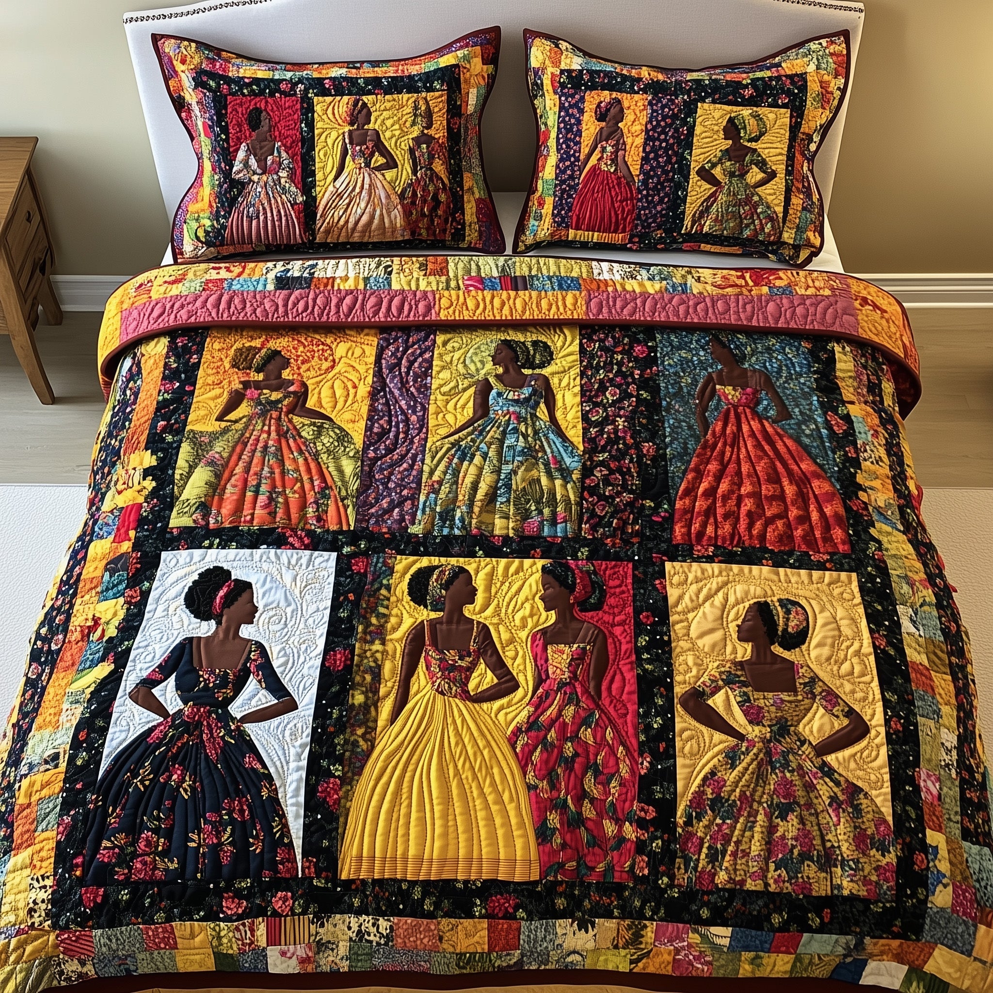 Juneteenth Quilted Bedding Set Best Sheets Ever Melanin African American Gifts