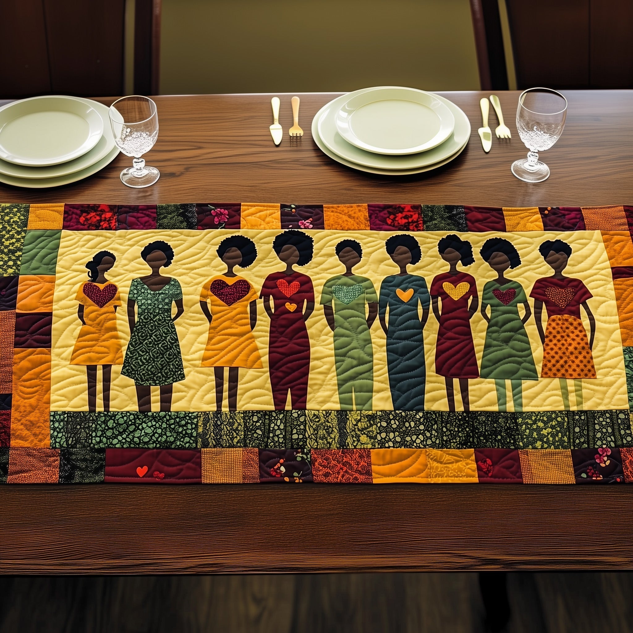 Juneteenth Quilted Table Runner Dining Room Table Centerpieces Best Melanin Gifts For Ladies