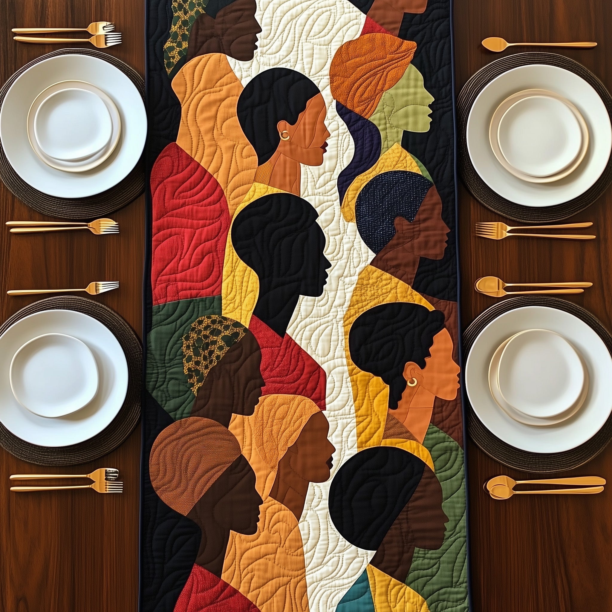 Juneteenth Quilted Table Runner Dining Table Decor Ideas Gifts For Black History Month
