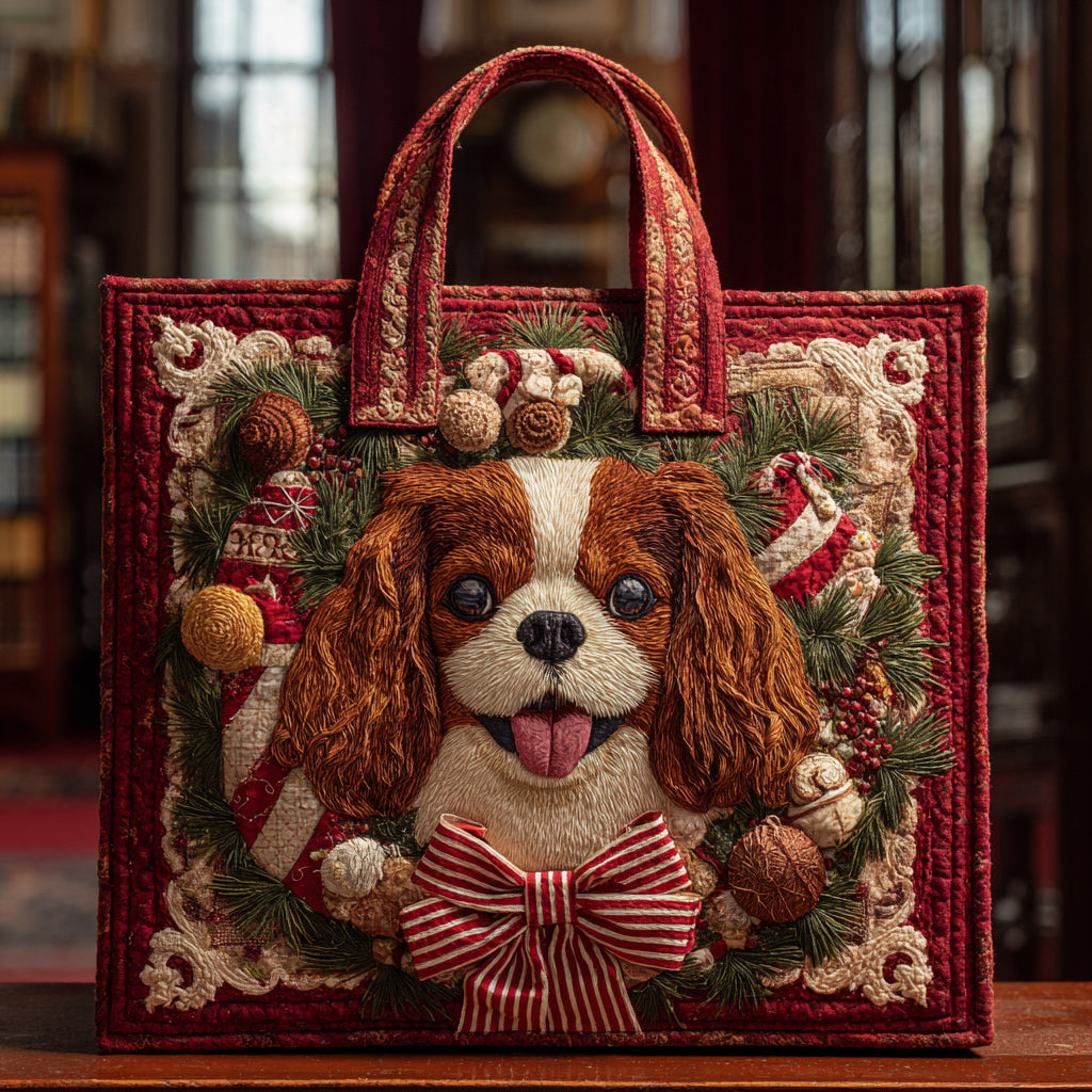 King Charles Celebration Quilted Tote Bag Trendy Shoulder Bags Good Christmas Gifts For Mom