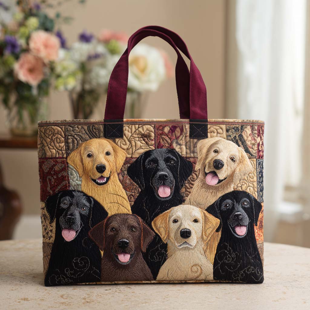 Labrador Gathering Quilted Tote Bag Best Tote Bag Best Mothersday Gifts