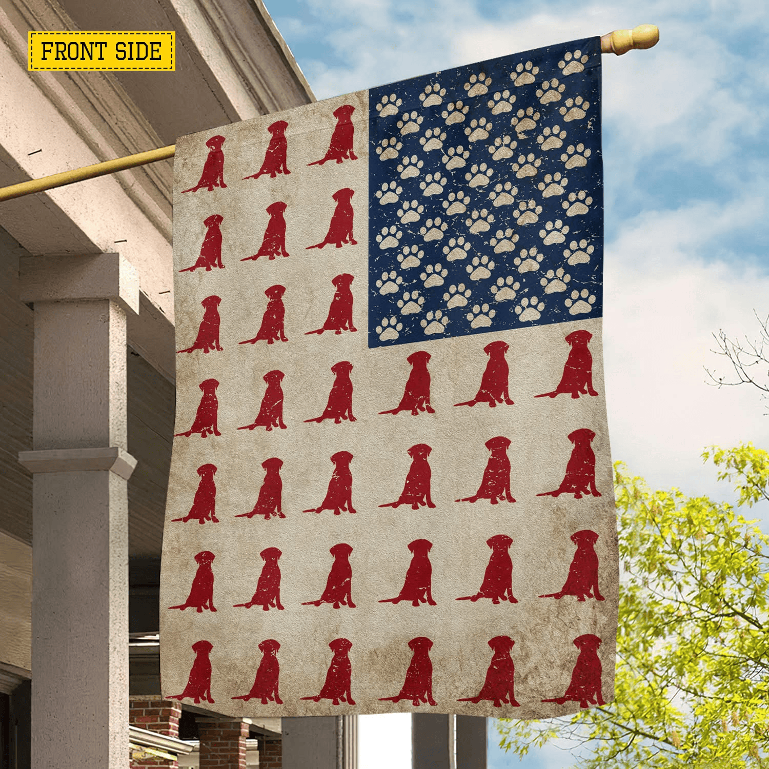 Labrador Independence Day Flag July 4th Flag Decor Dog Lover Gift Ideas