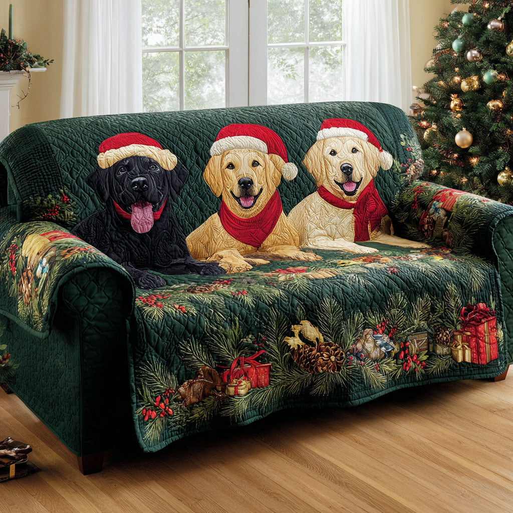 Labrador Joy Quilted Sofa Cover Nice Couch Covers French Bulldog Gifts For Her
