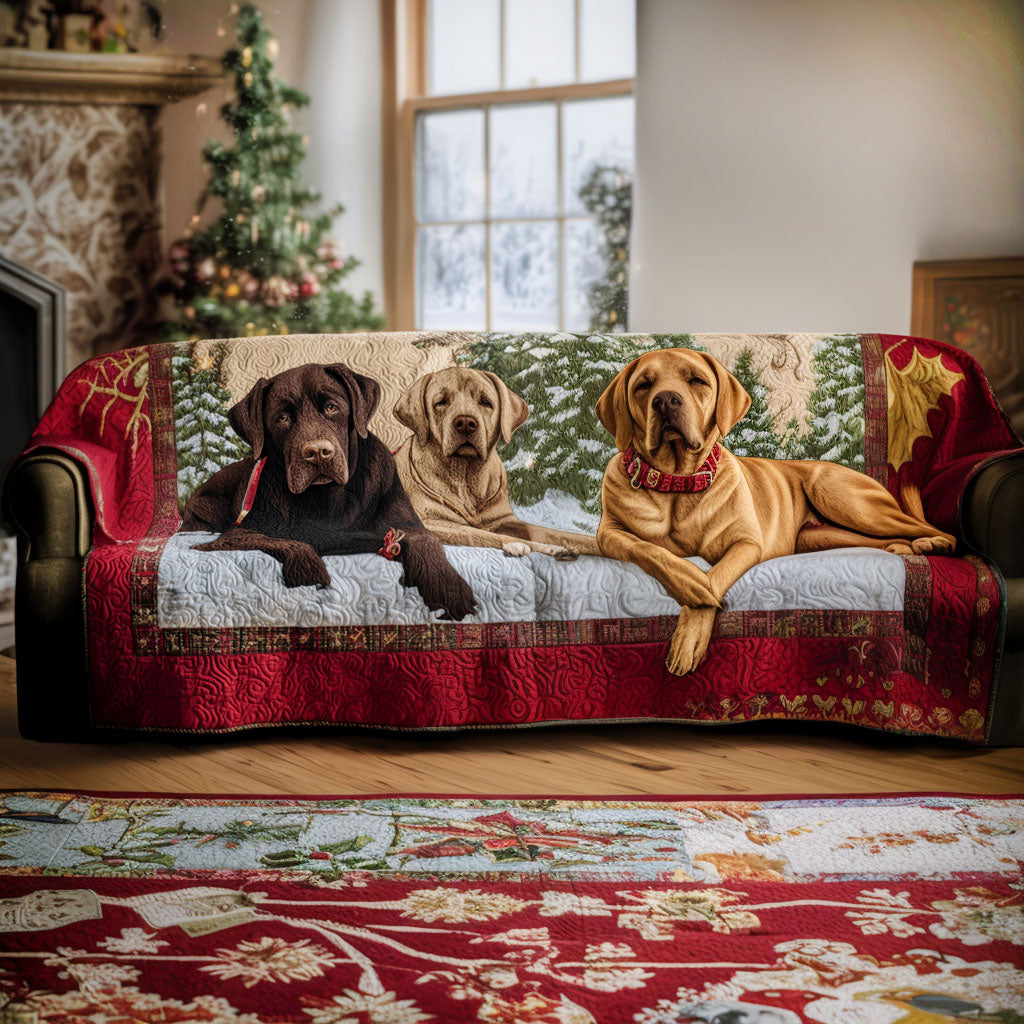 Labrador Legacy Quilted Sofa Cover Slipcover Sofa Labrador Retriever Merchandise