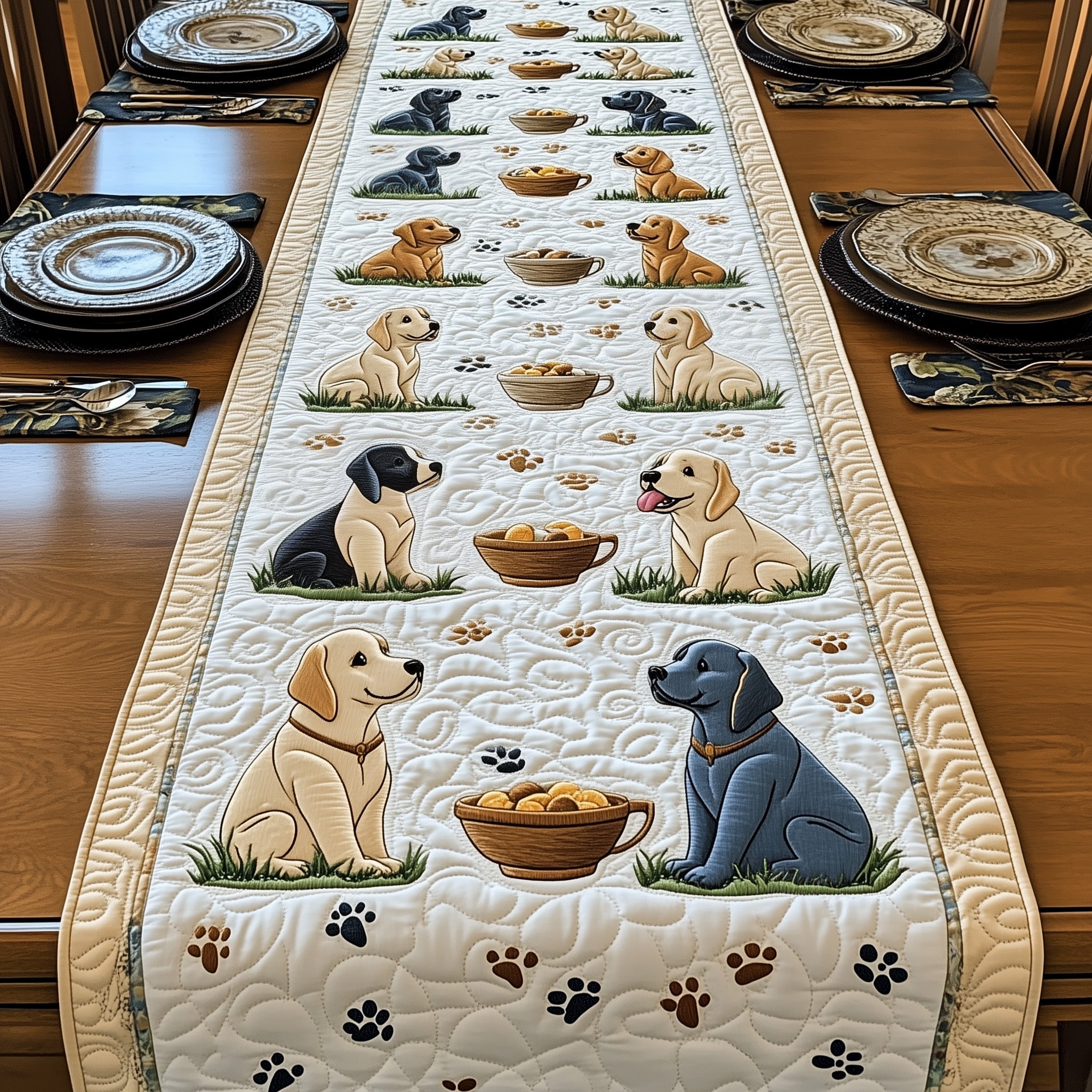 Labrador Retriever Quilted Table Runner Unique Table Runner Ideas Cool Gifts For Dog