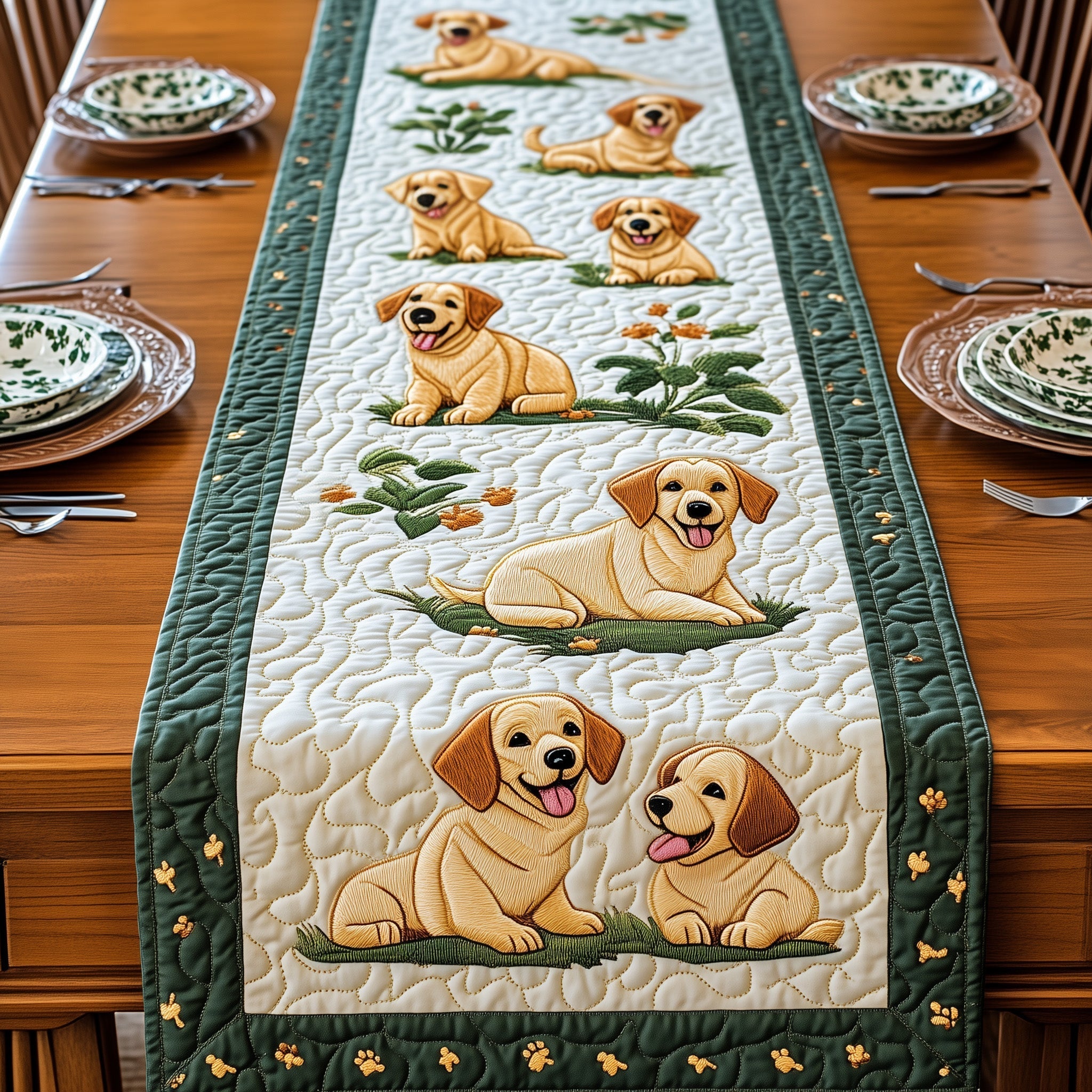 Labrador Retriever Quilted Table Runner Unusual Table Runners Cute Dog Owner Gift Ideas