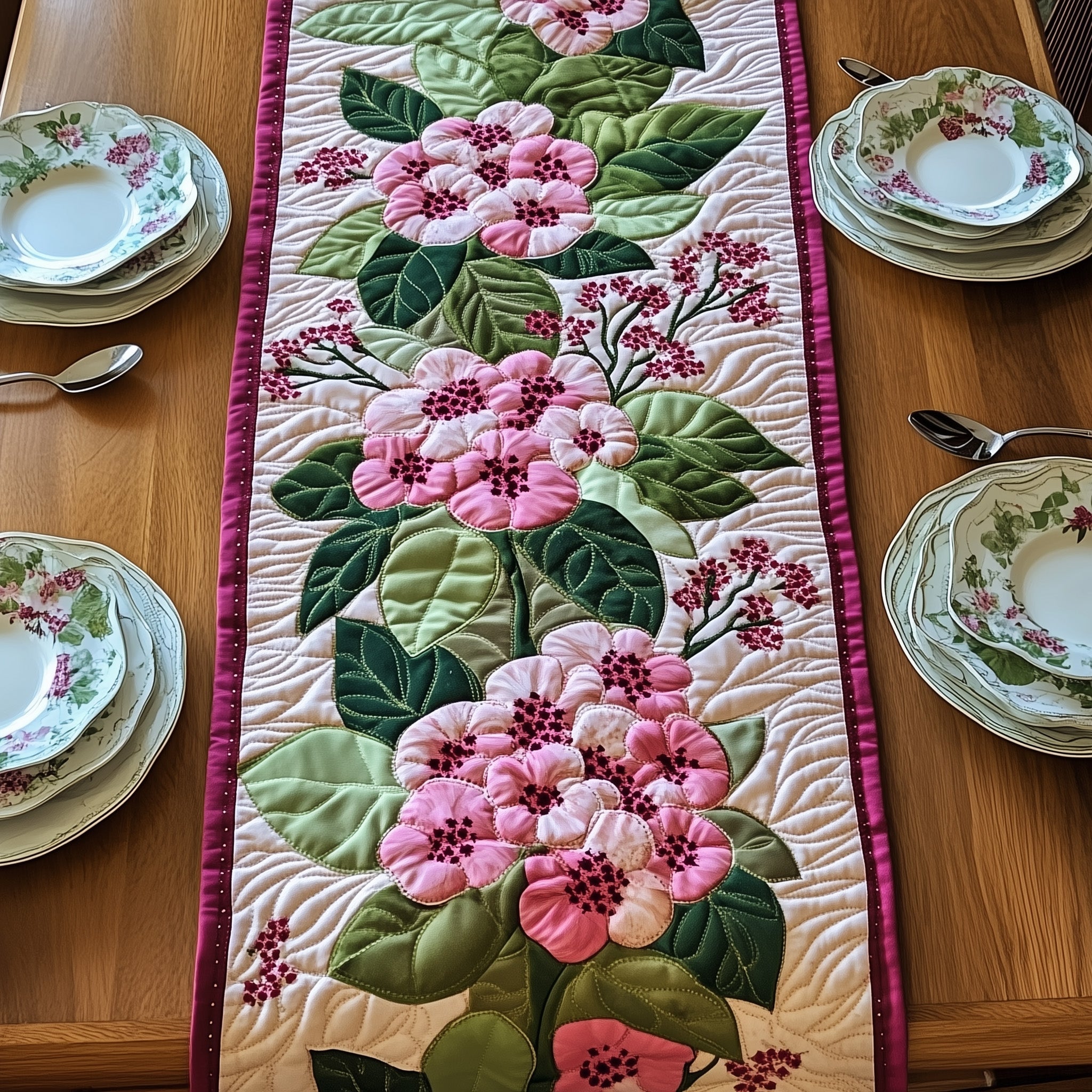 Laurel Charm Quilted Table Runner Dining Room Table Decor Ideas Gifts For Mother In Laws Birthday