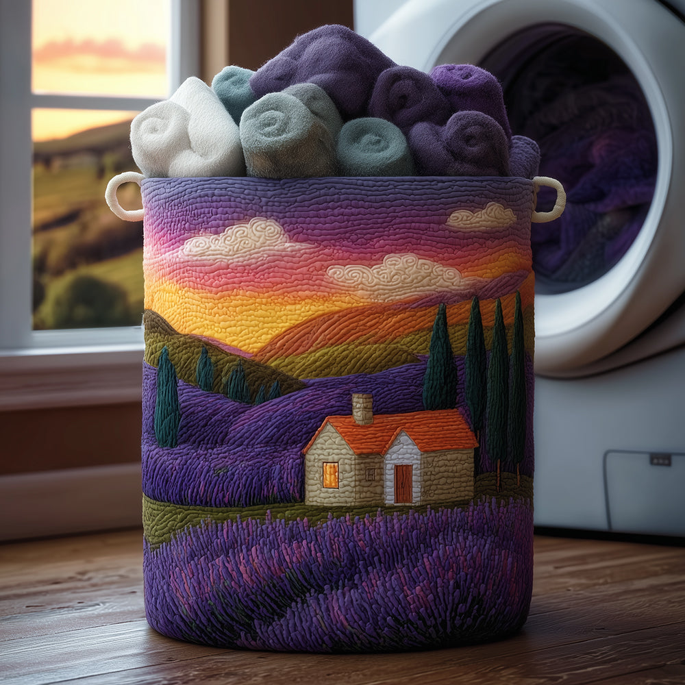 Lavender Glow Quilted Laundry Basket House Decor Thoughtful Mothers Day Gifts