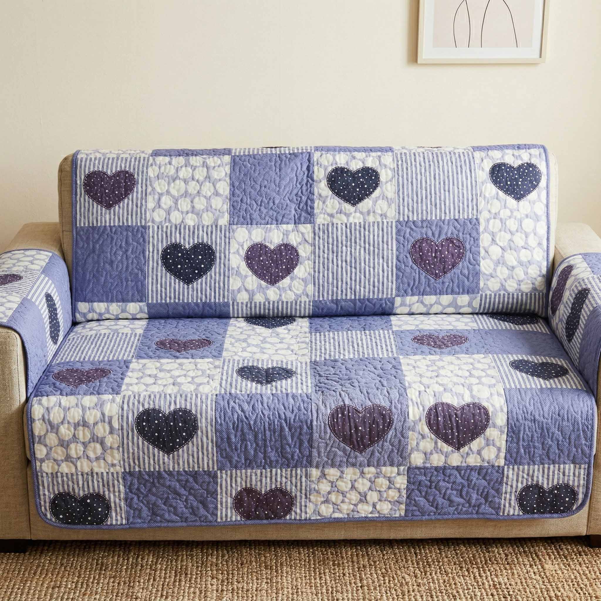 Lavender Love Quilted Sofa Cover Couch And Sofa Covers Gifts For A Couple That Has Everything