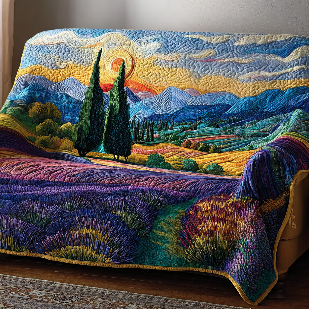 Lavender Sunrise Valley Quilted Sofa Cover Best Slipcovered Sofas Gifts For Father In Law