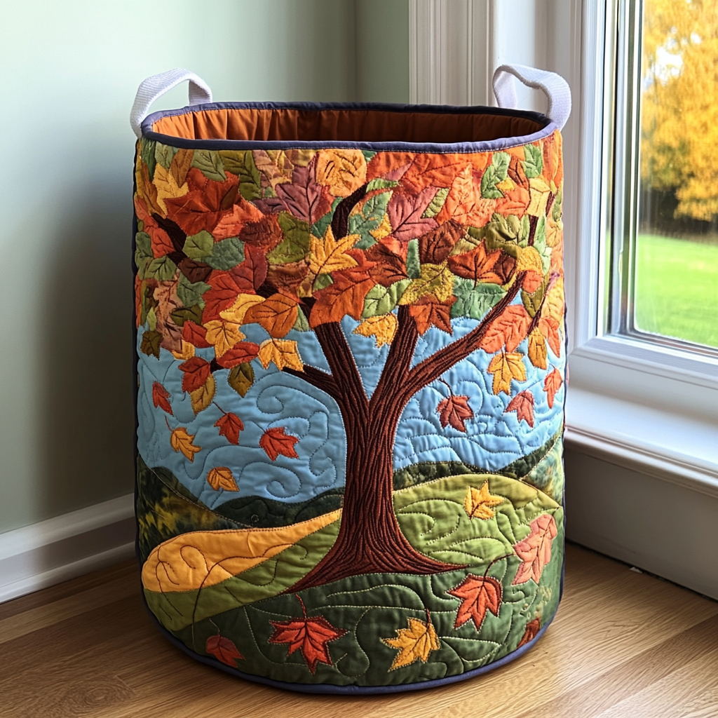 Leaf Harmony Quilted Laundry Basket Best Hampers Gifts For Father's Day From Wife