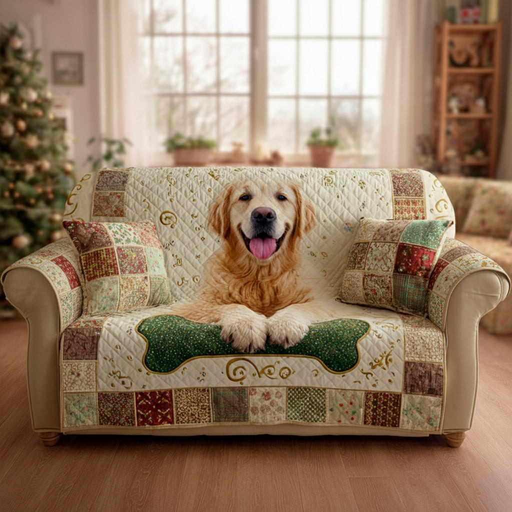Legacy Golden Retriever Quilted Sofa Cover Furniture Slipcovers Gift For Golden Retriever Owner
