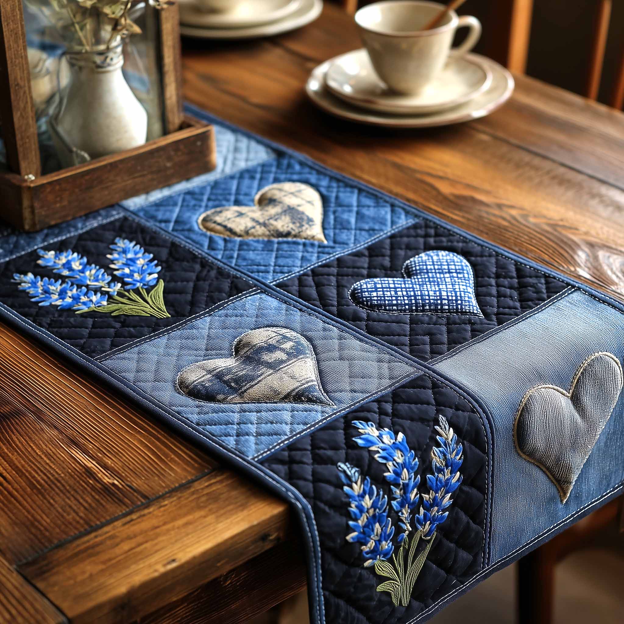 Liberty Bloom Quilted Table Runner Dining Room Table Decor Creative Mother's Day Gifts