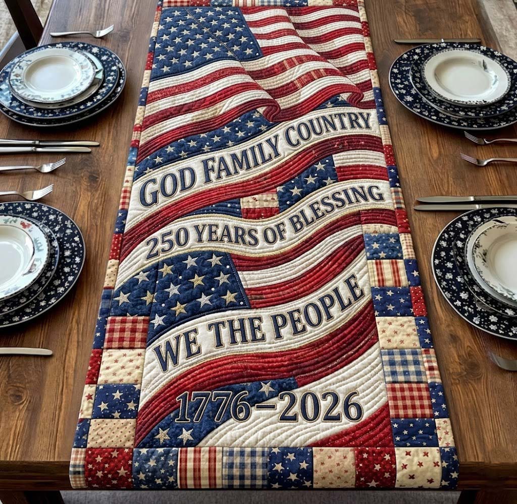 Liberty Heritage Quilted Table Runner Fourth Of July Table Centerpiece Patriotic Mothers Day Gifts
