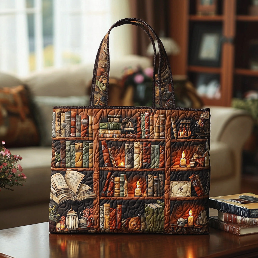Library Haven Quilted Tote Bag Best Tote Bags For Women Awesome Gifts For Book Lovers