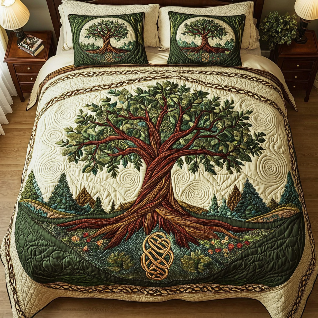 Life Circle Quilted Bedding Set Best Queen Sheets Tree Of Life Merchandise