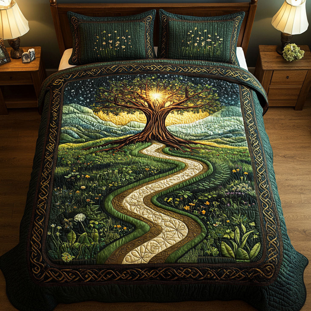 Lifes Embrace Quilted Bedding Set Cute Bedsheets Tree Of Life Memorial Gift