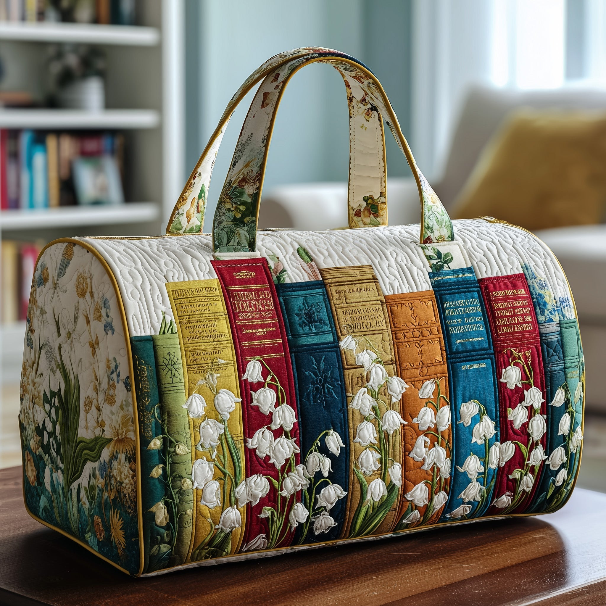 Lily Library Quilted Duffle Bag Duffel Gym Bag Gifts For My Mom