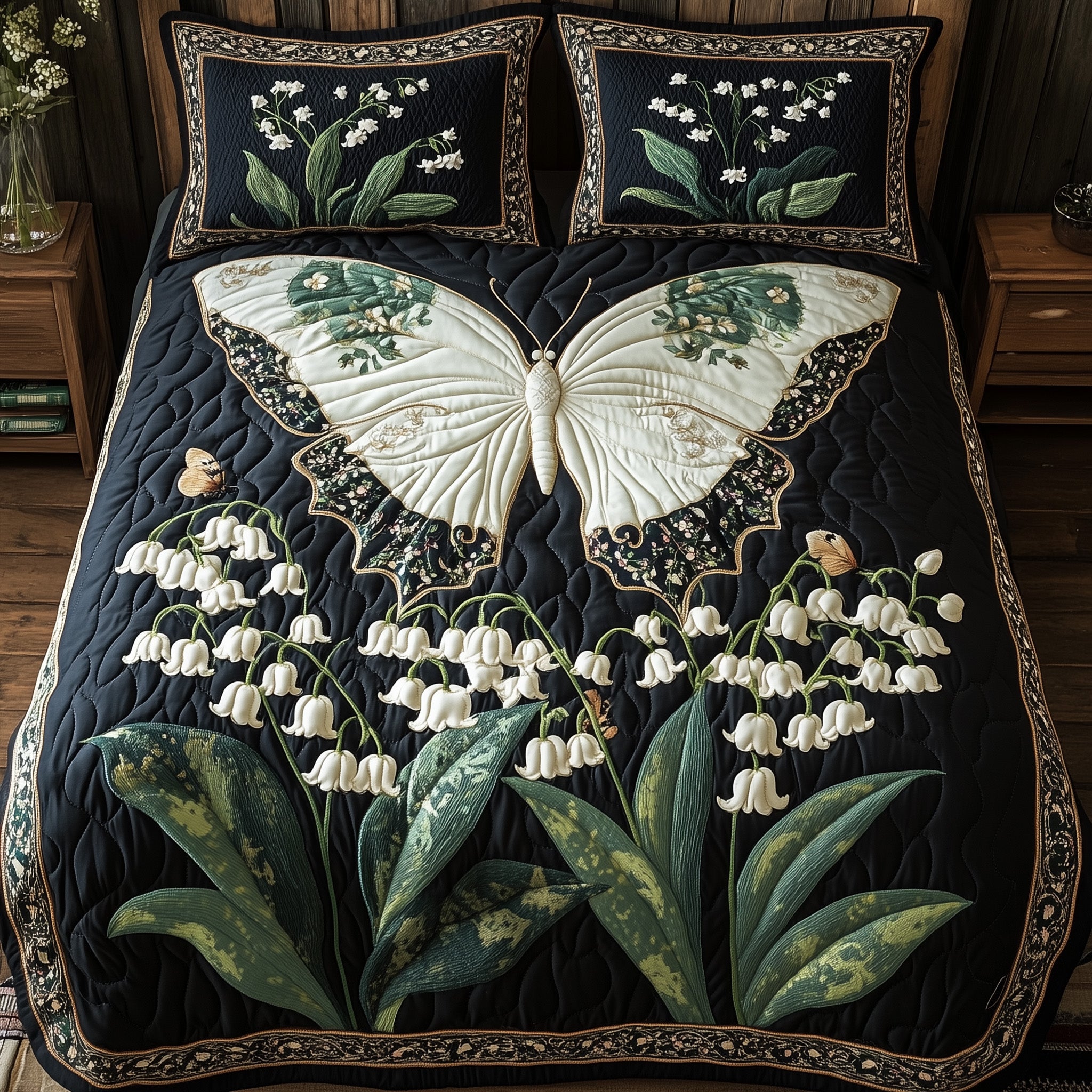Lily of The Valley Quilted Bedding Set Great Bed Sets Awesome Mother's Day Gifts