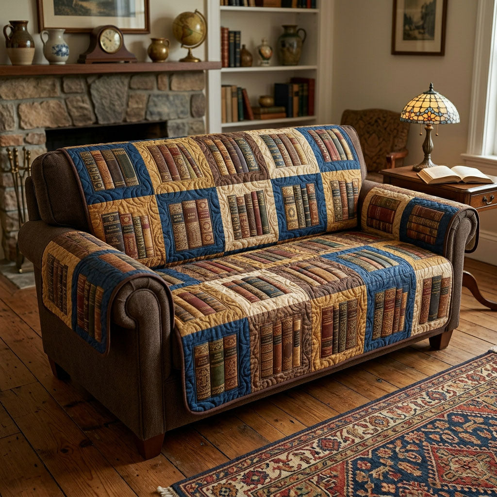 Literary Cozy Quilted Sofa Cover Sofa Seat Protector Awesome Gifts For Book Lovers