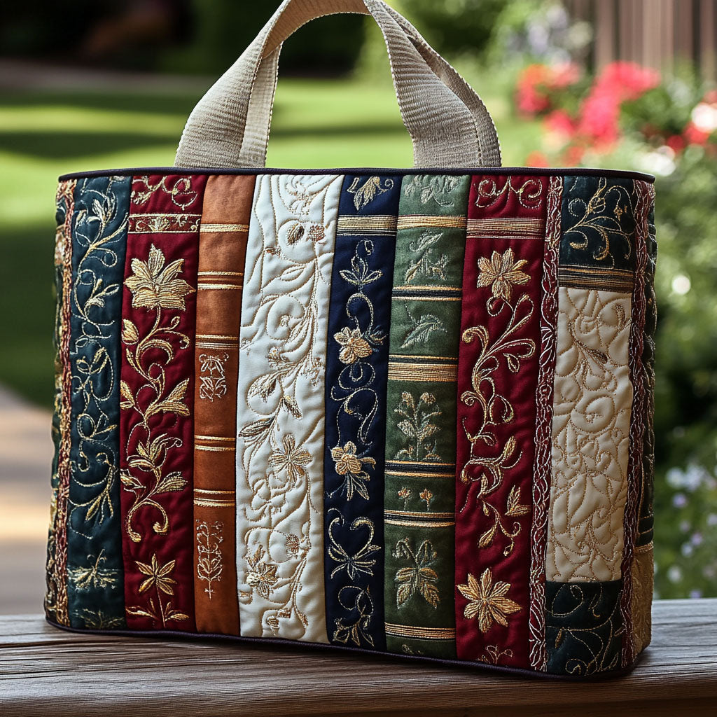 Literary Love Quilted Tote Bag Nice Tote Bags Best Book Related Gifts